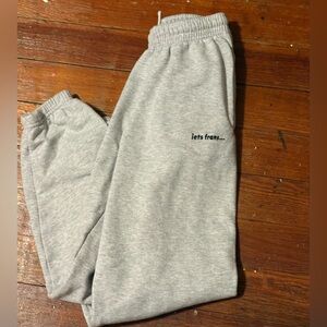 Iets Fran’s Heather Grey Joggers Sweatpants SZ. S EUC